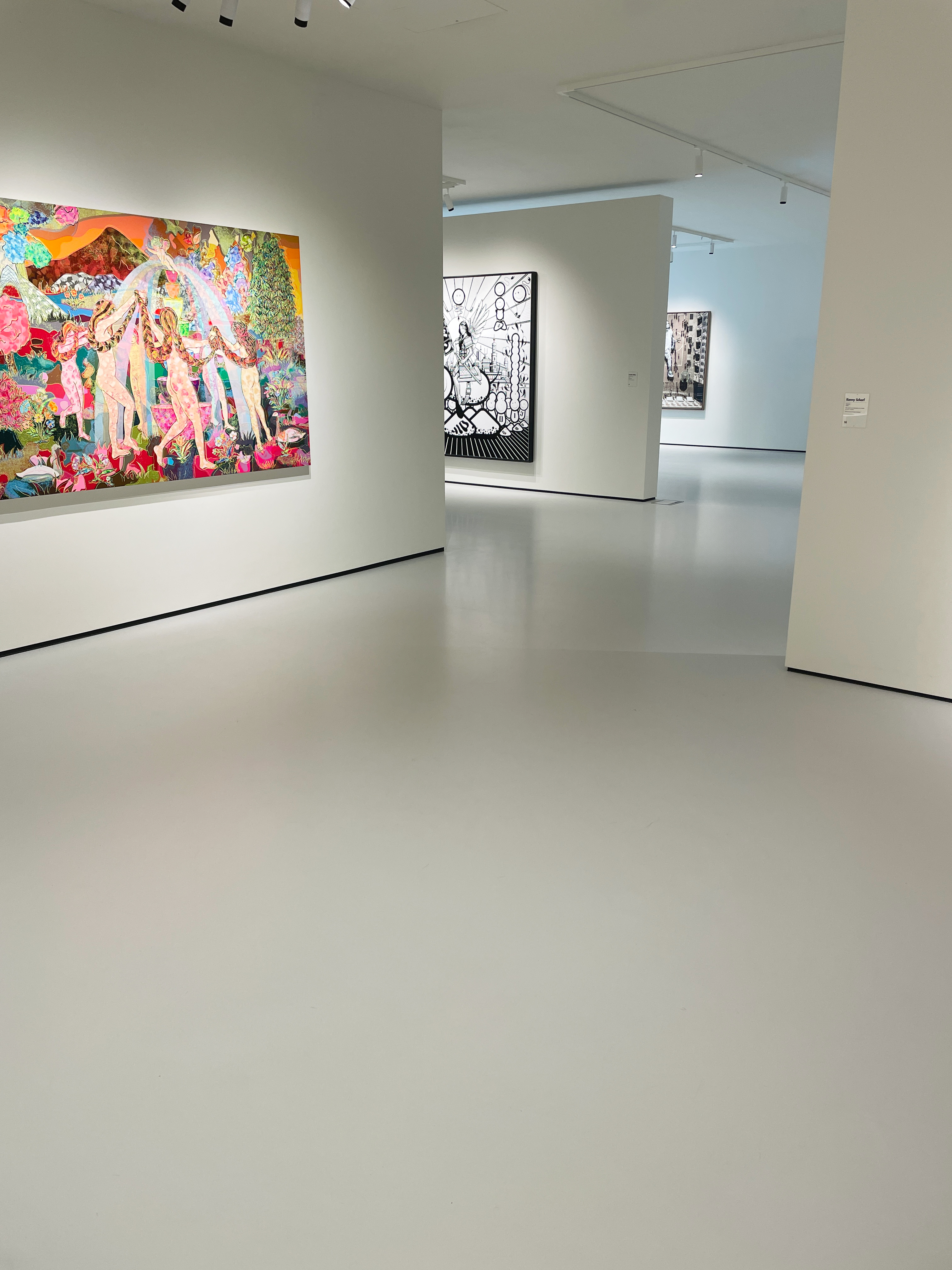 Museum pale grey resin floor