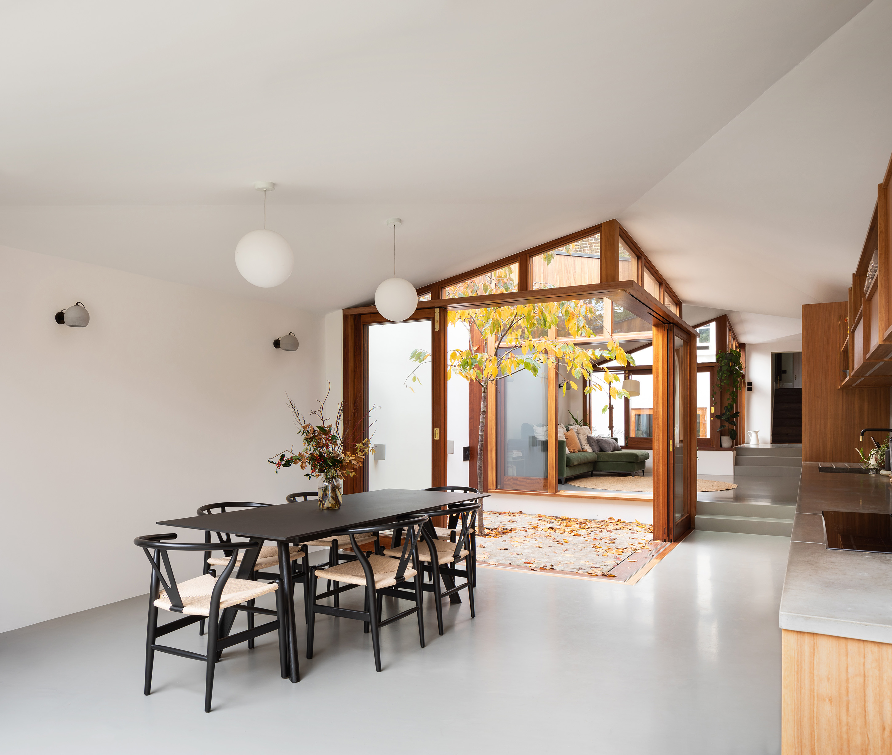 Light grey residential flooring in living room