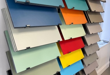 Multi-coloured showroom samples