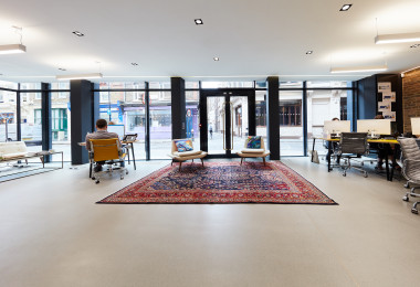 Cream terrazzo flooring