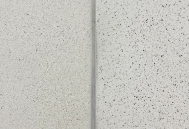 Wandsworth office with white terrazzo-effect resin floor split into two aggregate sizes