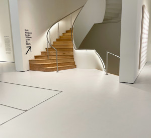 Museum pale grey resin floor